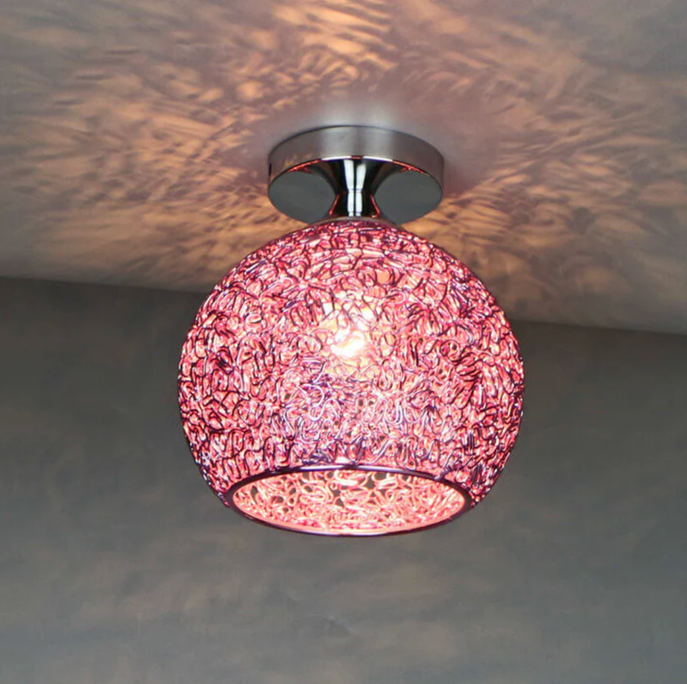 Metal Globe Ceiling Light Modern Flush Mount Lamp