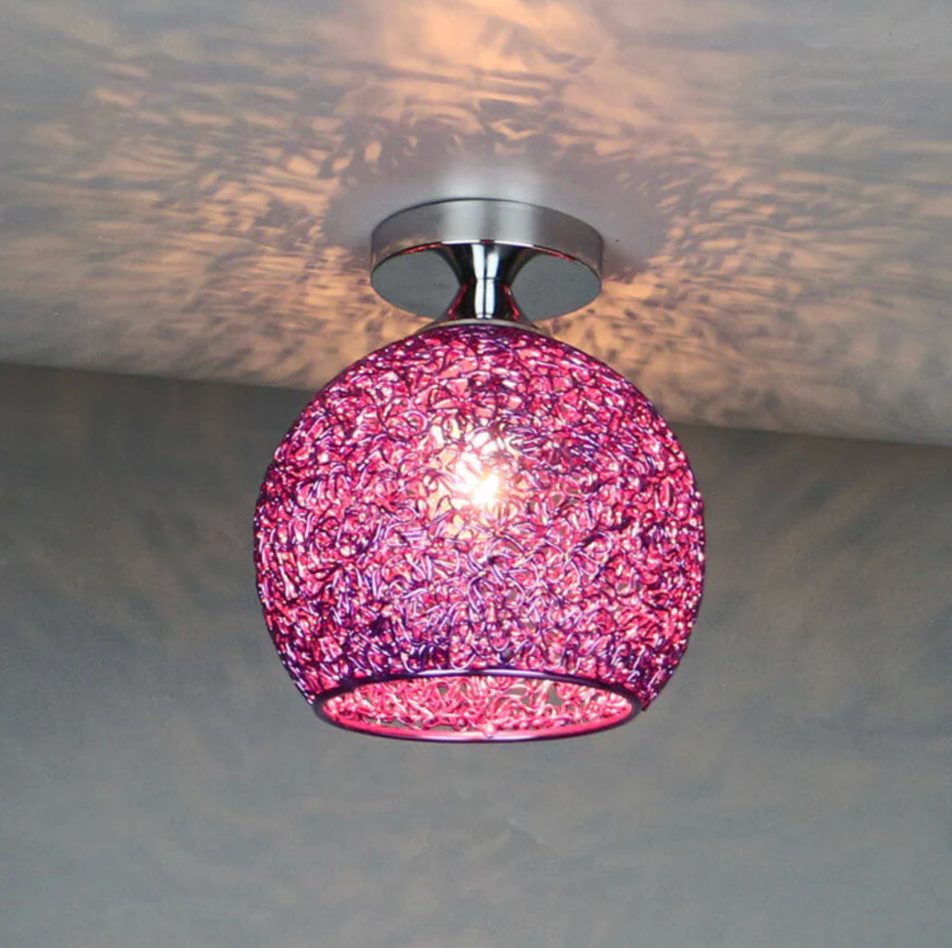 Metal Globe Ceiling Light Modern Flush Mount Lamp