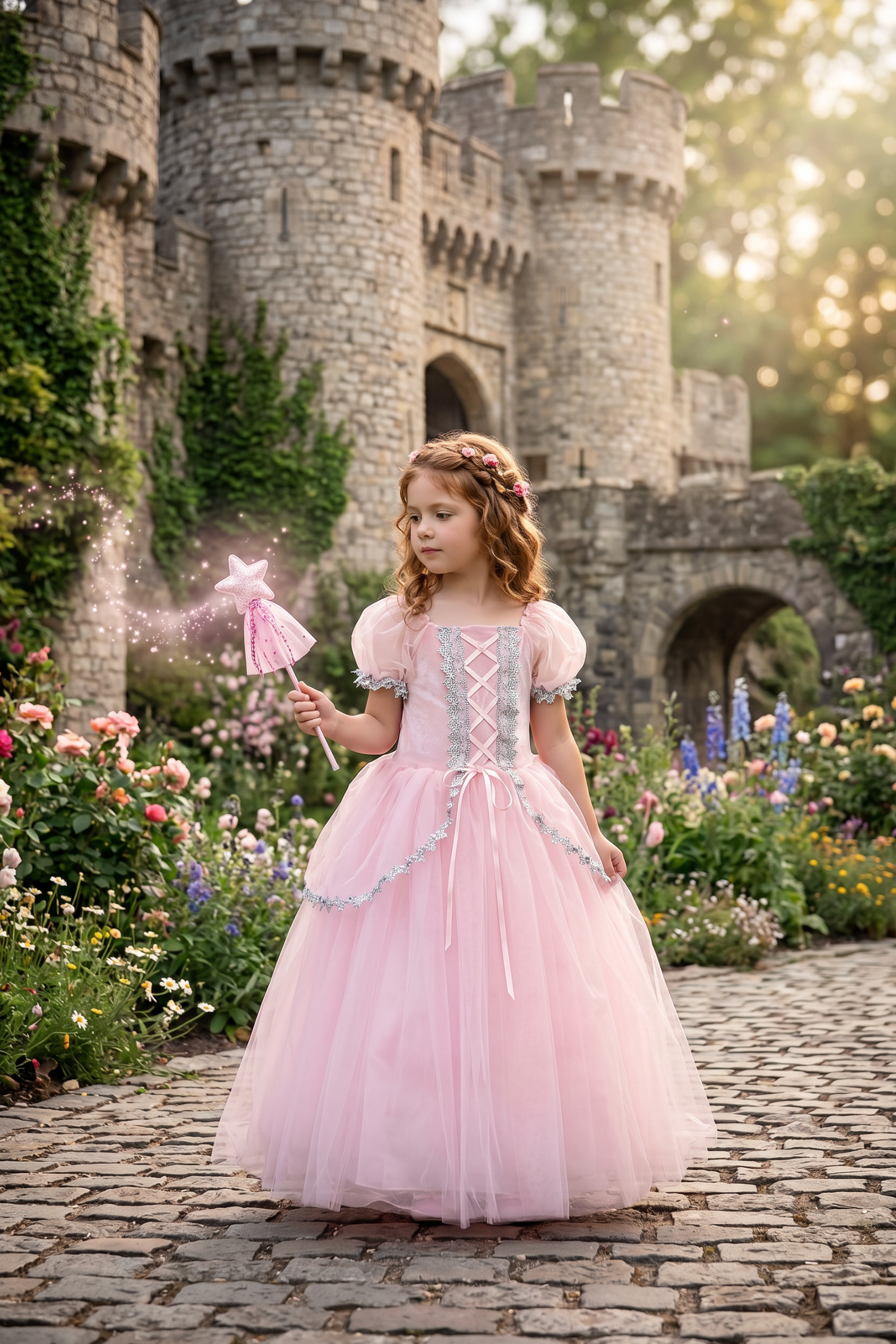 PRINCESS GLINDA DRESS & WAND SET