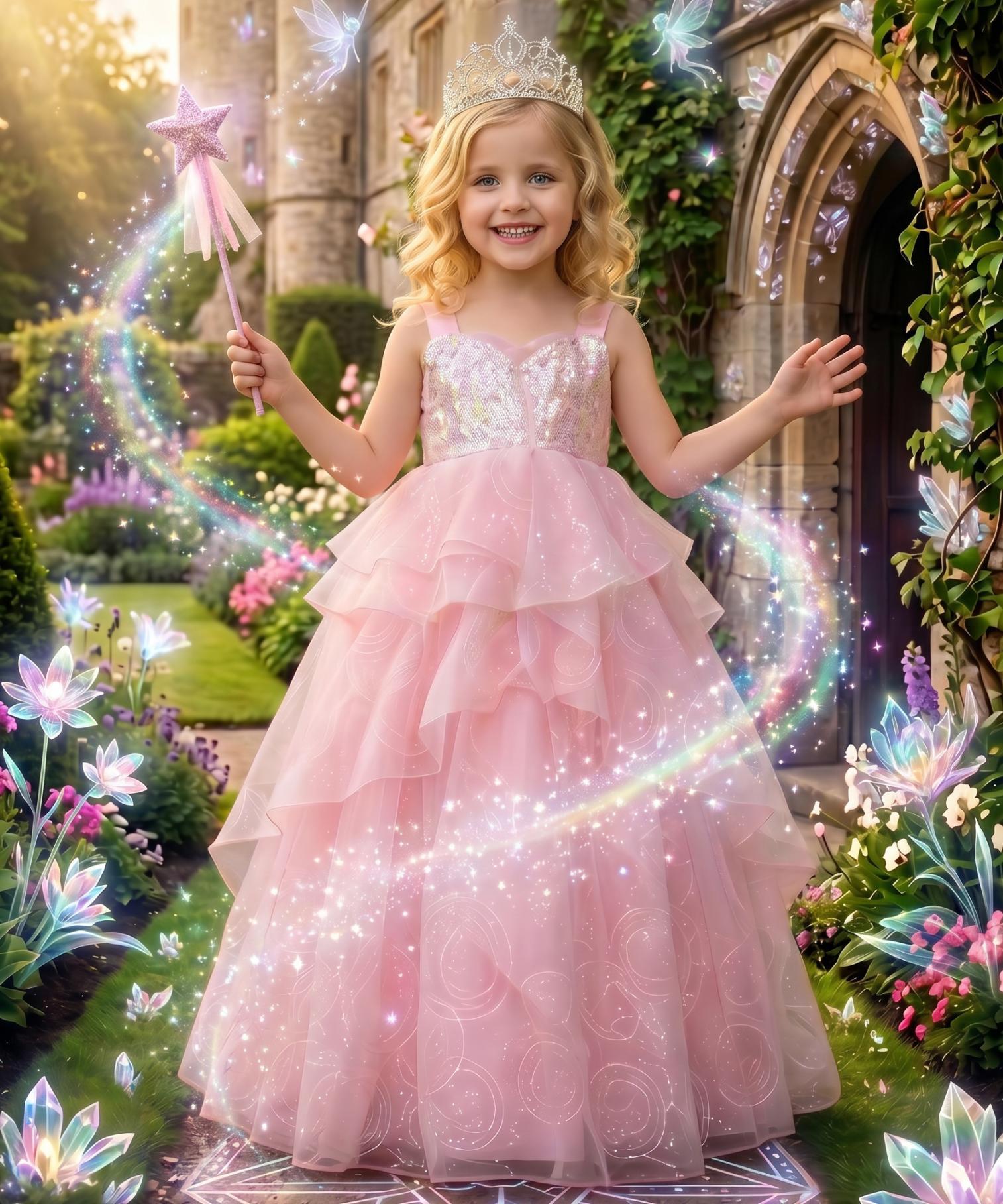 PRINCESS STARBELLE DRESS & WAND SET