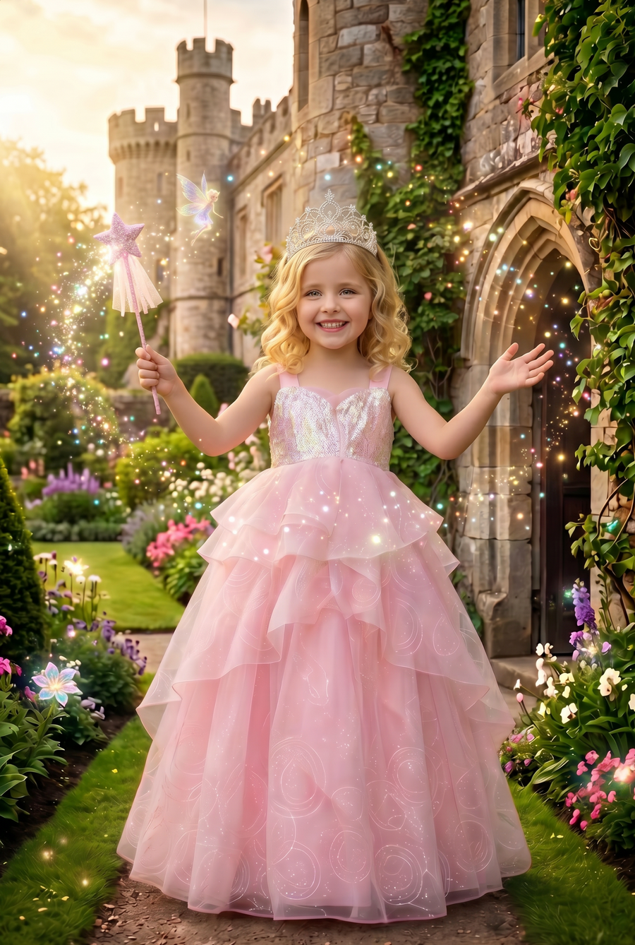 PRINCESS STARBELLE DRESS & WAND SET