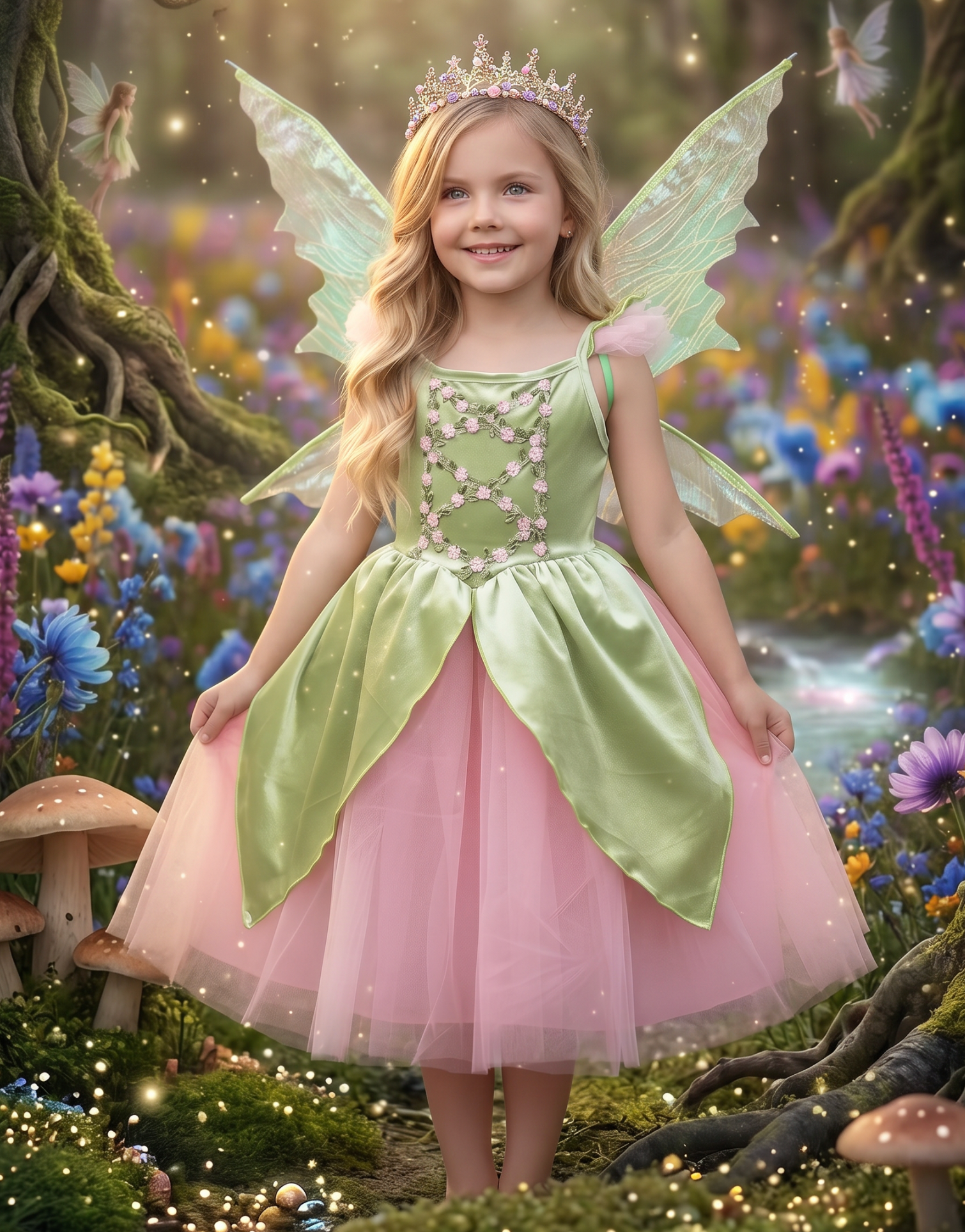 FANCIFUL FAIRY DRESS & WING SET
