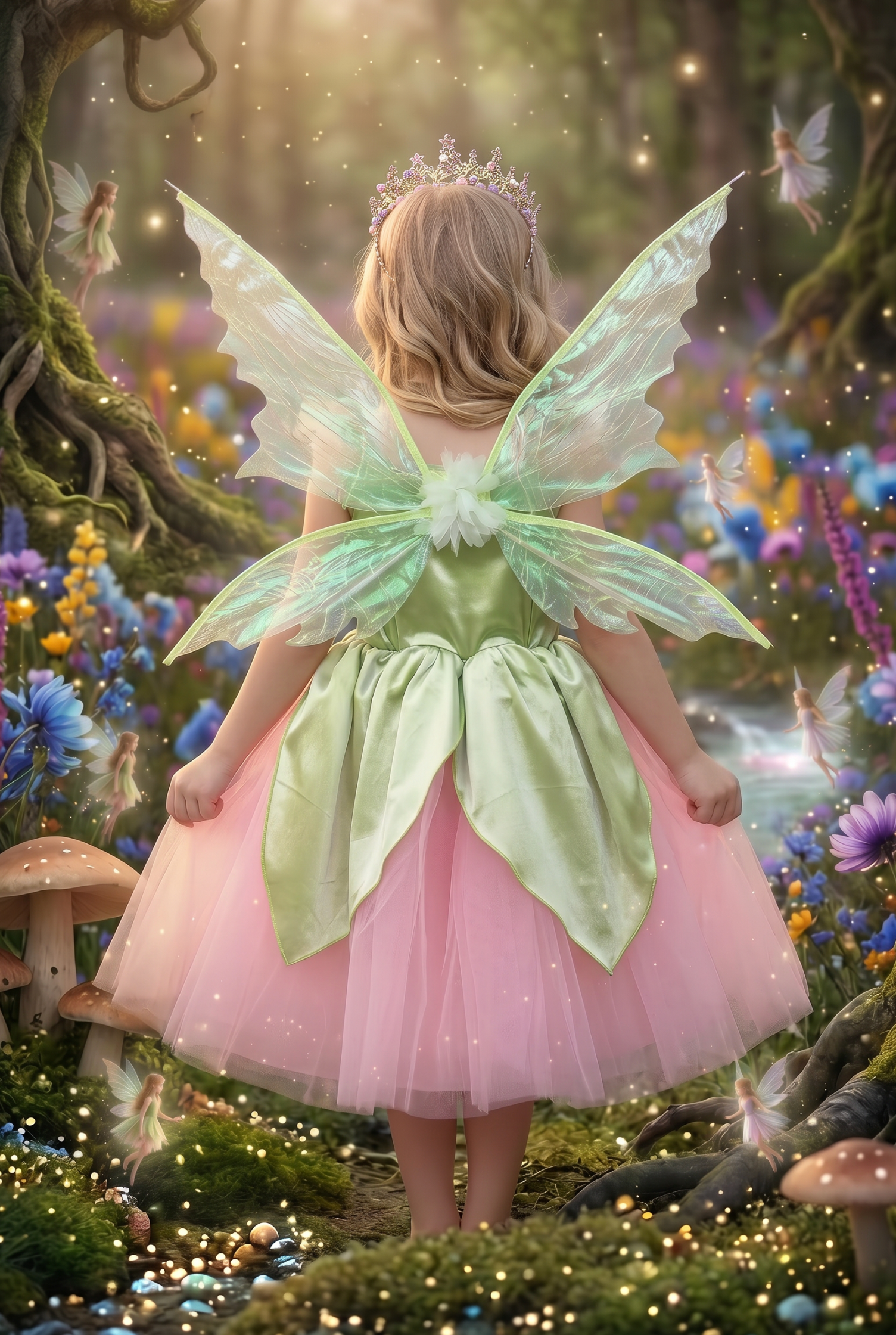 FANCIFUL FAIRY DRESS & WING SET