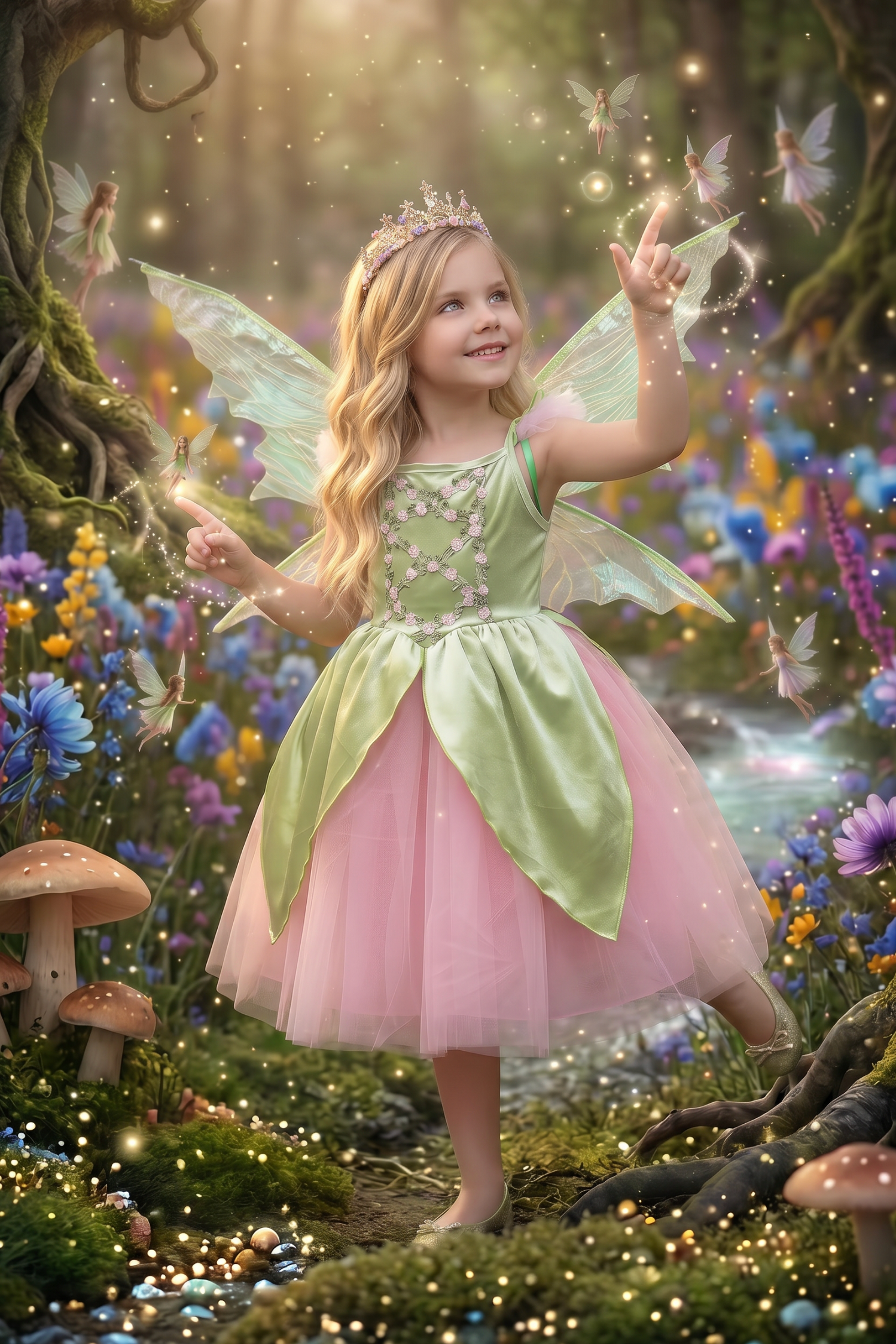 FANCIFUL FAIRY DRESS & WING SET