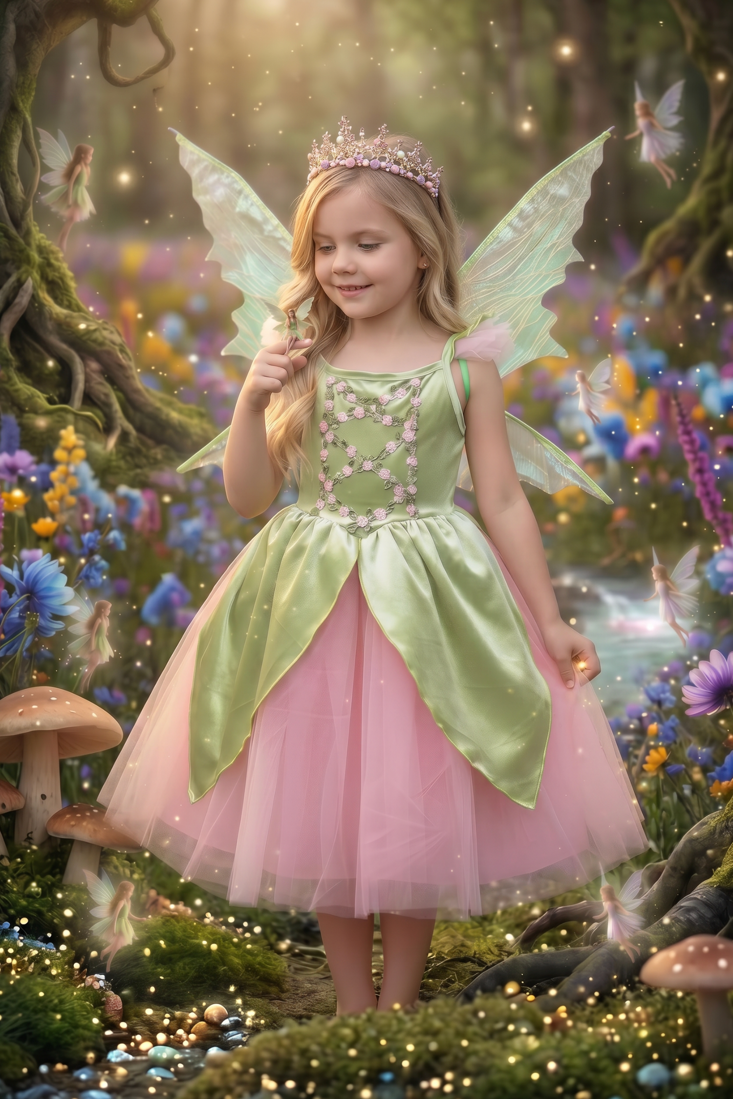 FANCIFUL FAIRY DRESS & WING SET
