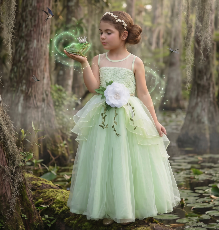 FROG PRINCESS GOWN & BELT SET
