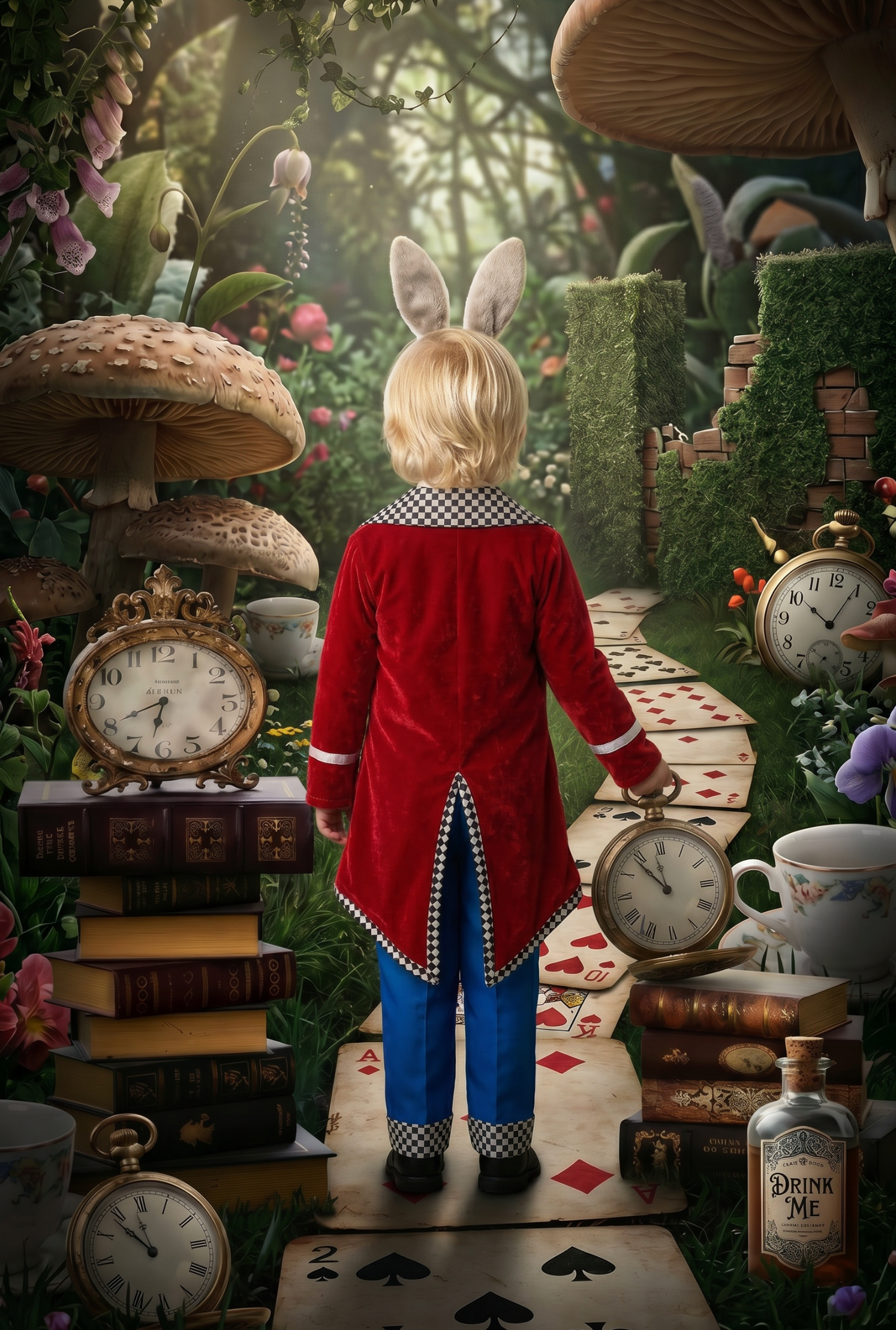 WHITE RABBIT 4PC. COSTUME