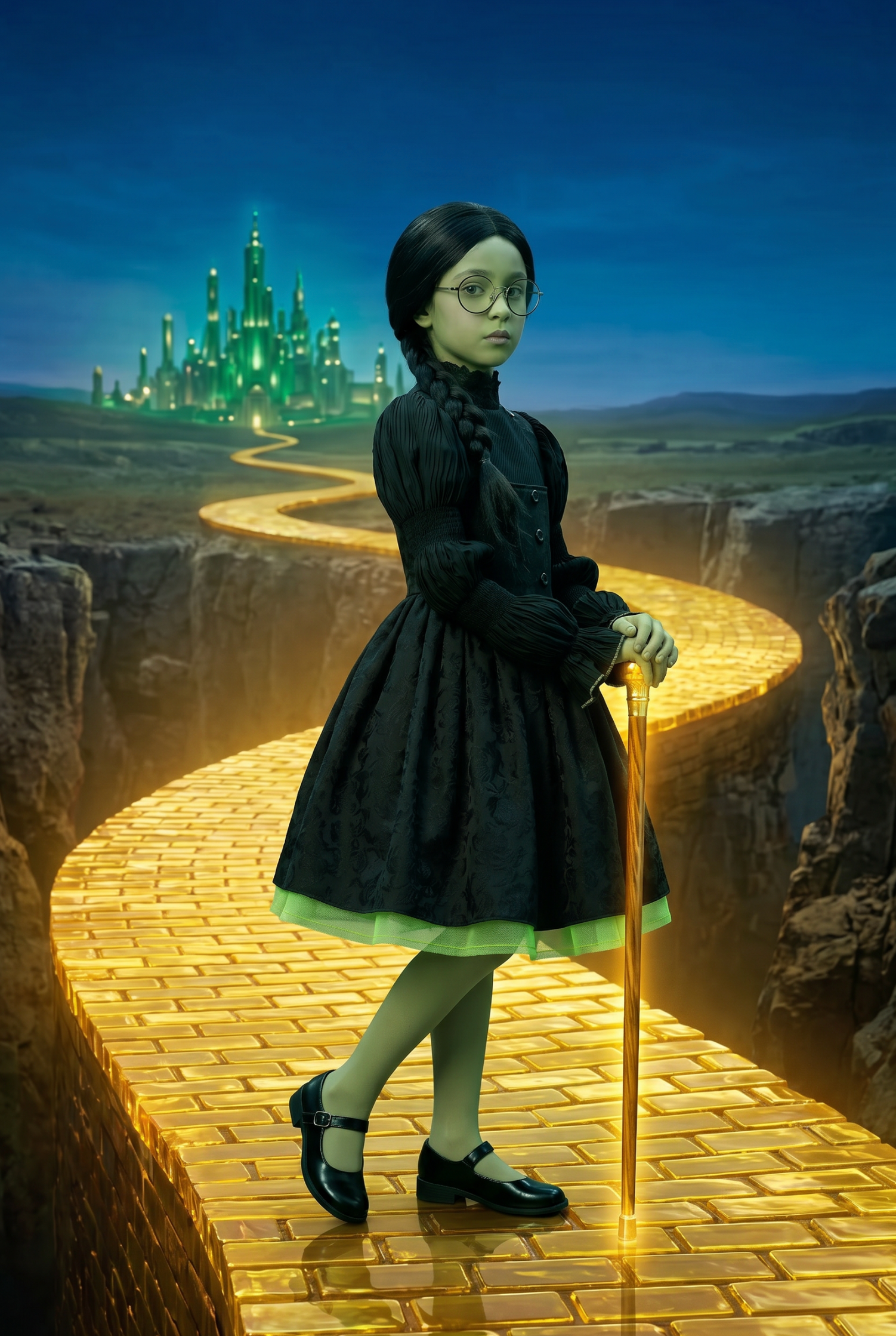 MIDNIGHT MUSE DRESS, WIG & GLASSES SET