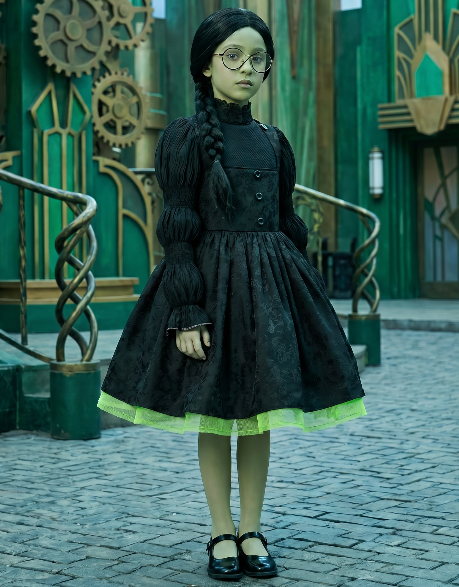 MIDNIGHT MUSE DRESS, WIG & GLASSES SET