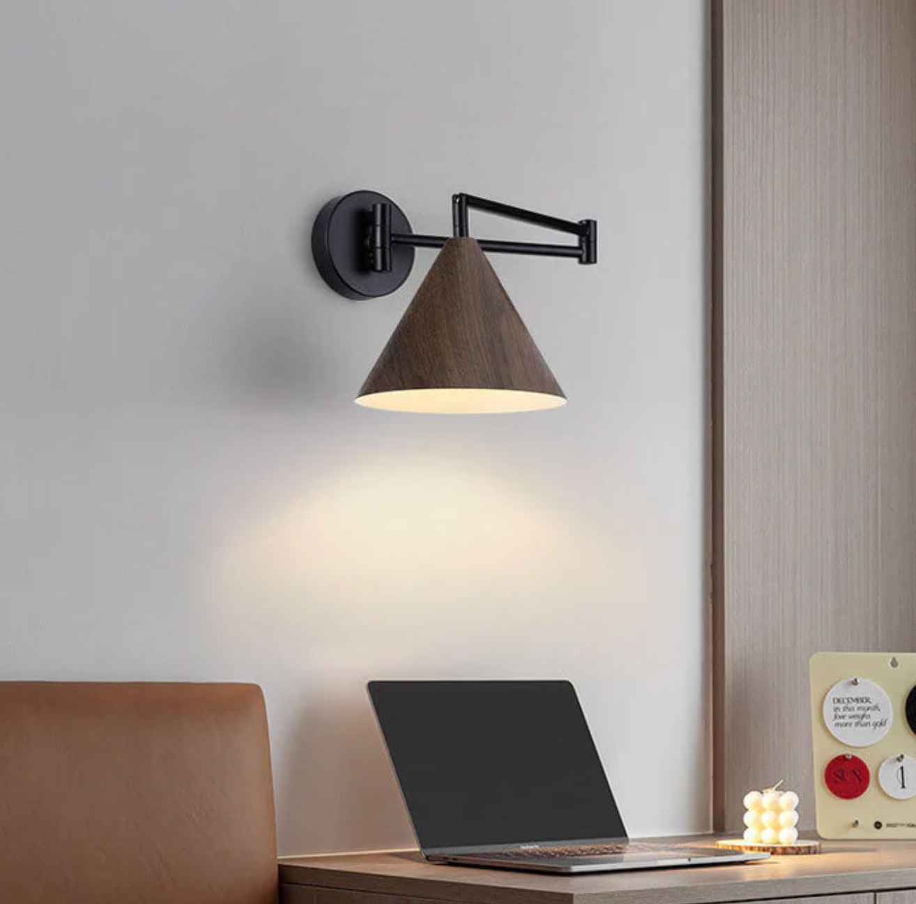 Scandinavian Wooden Wall Lamp Minimalist Modern Sconce