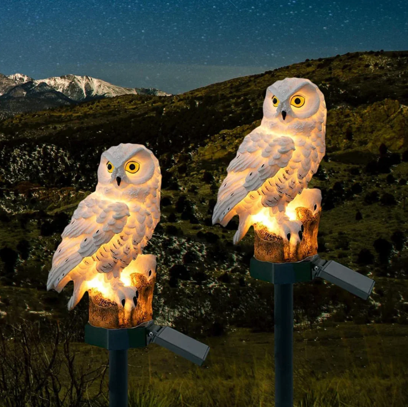 Solar Owl Garden Light LED Outdoor Decorative Stake Lamp