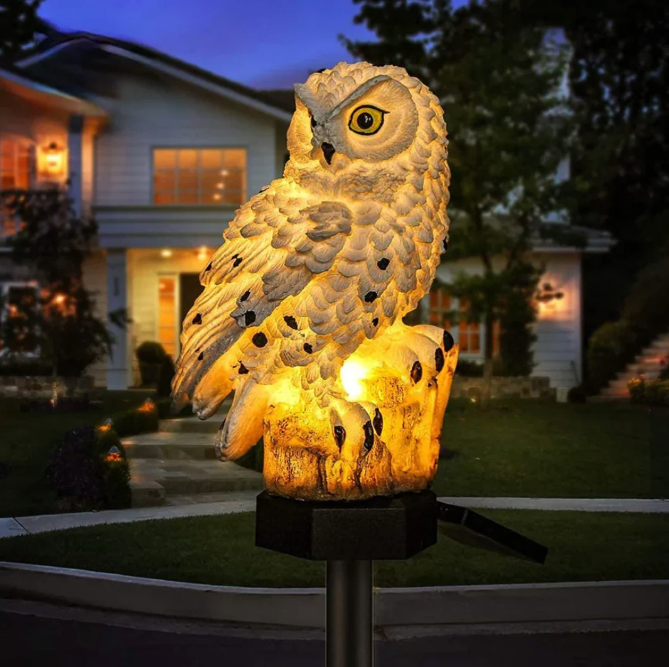 Solar Owl Garden Light LED Outdoor Decorative Stake Lamp