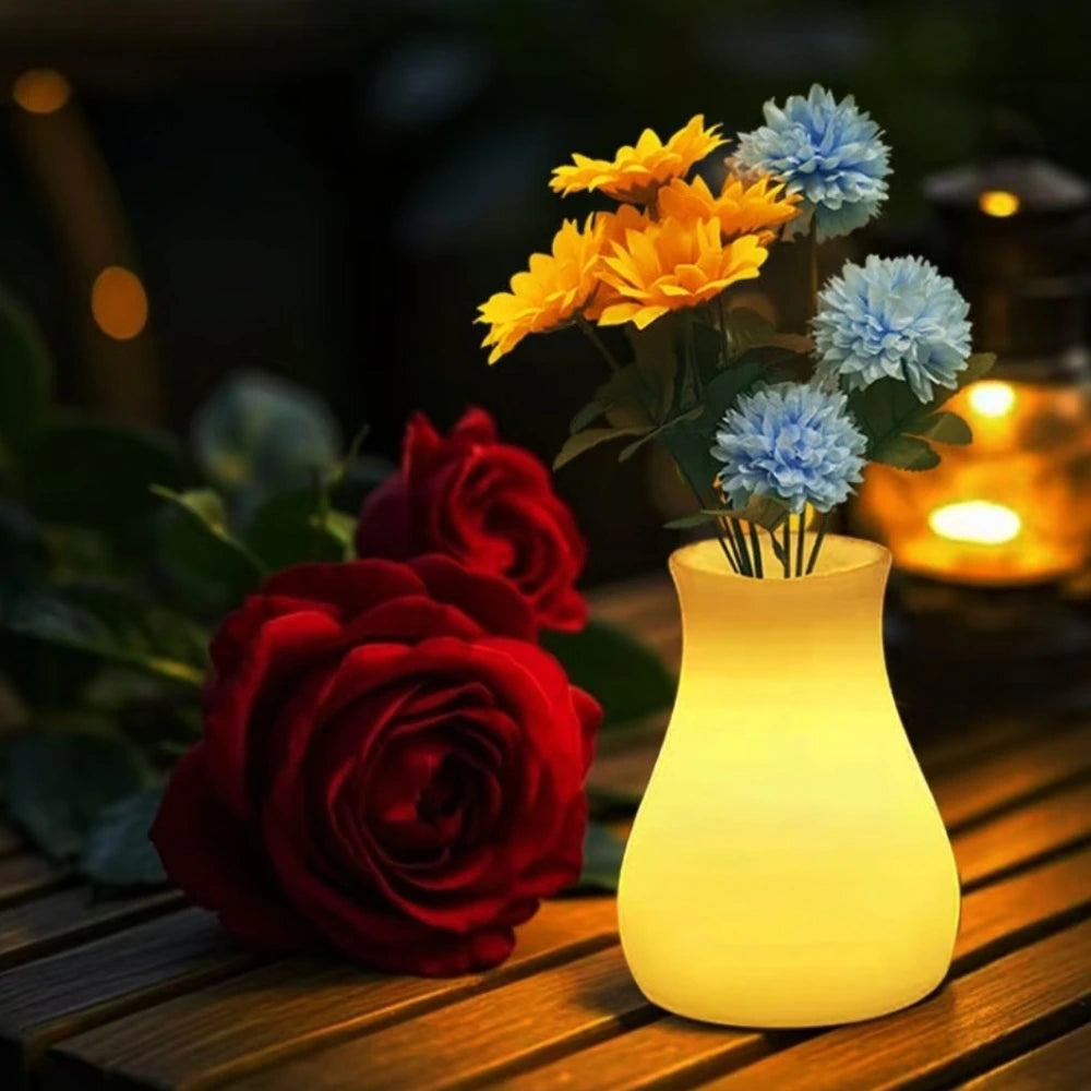 Lighted Decorative Vase With Smooth Body Shape