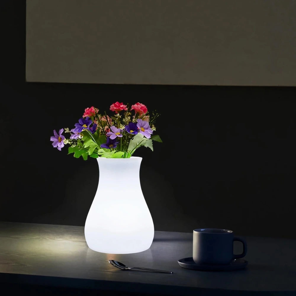 Lighted Decorative Vase With Smooth Body Shape