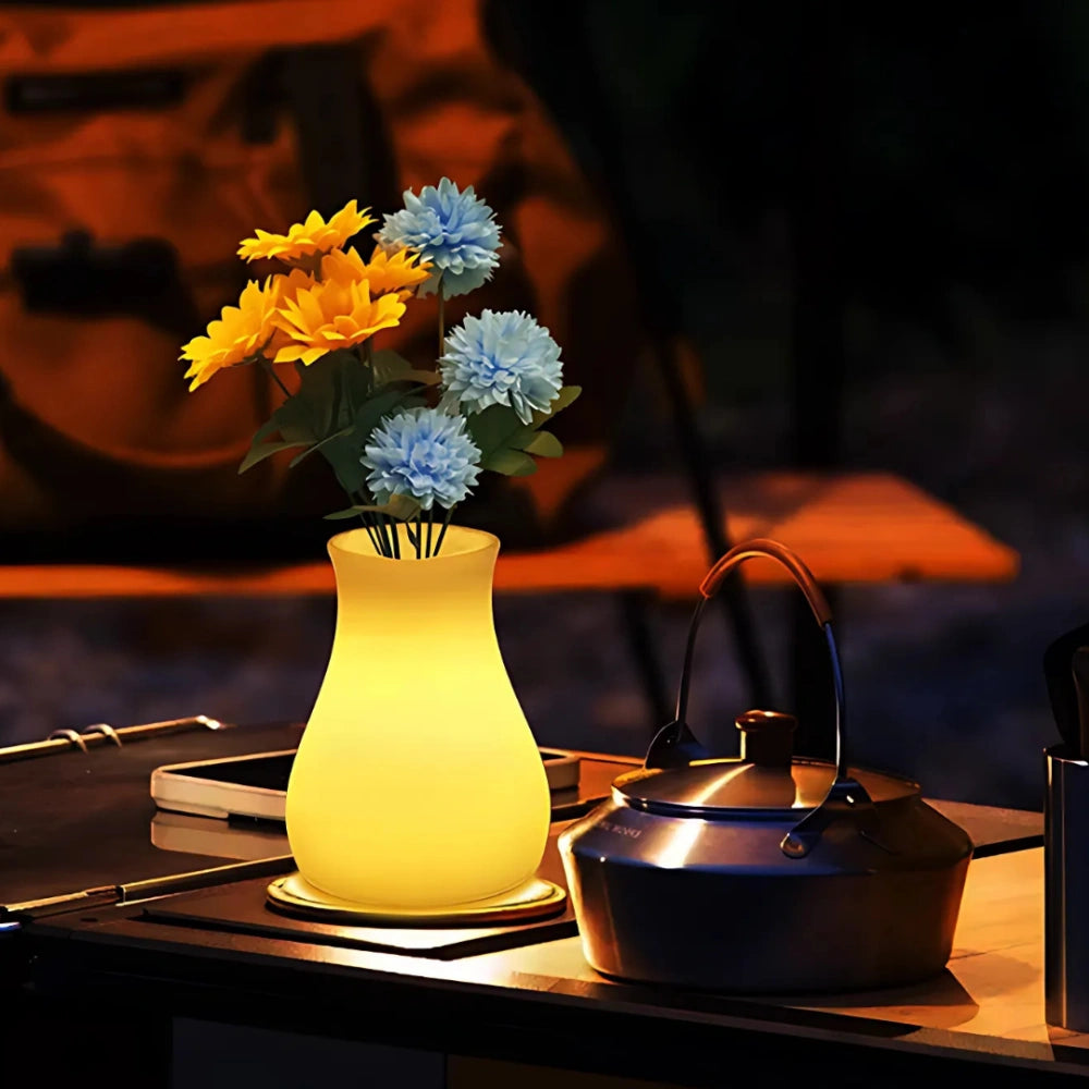 Lighted Decorative Vase With Smooth Body Shape