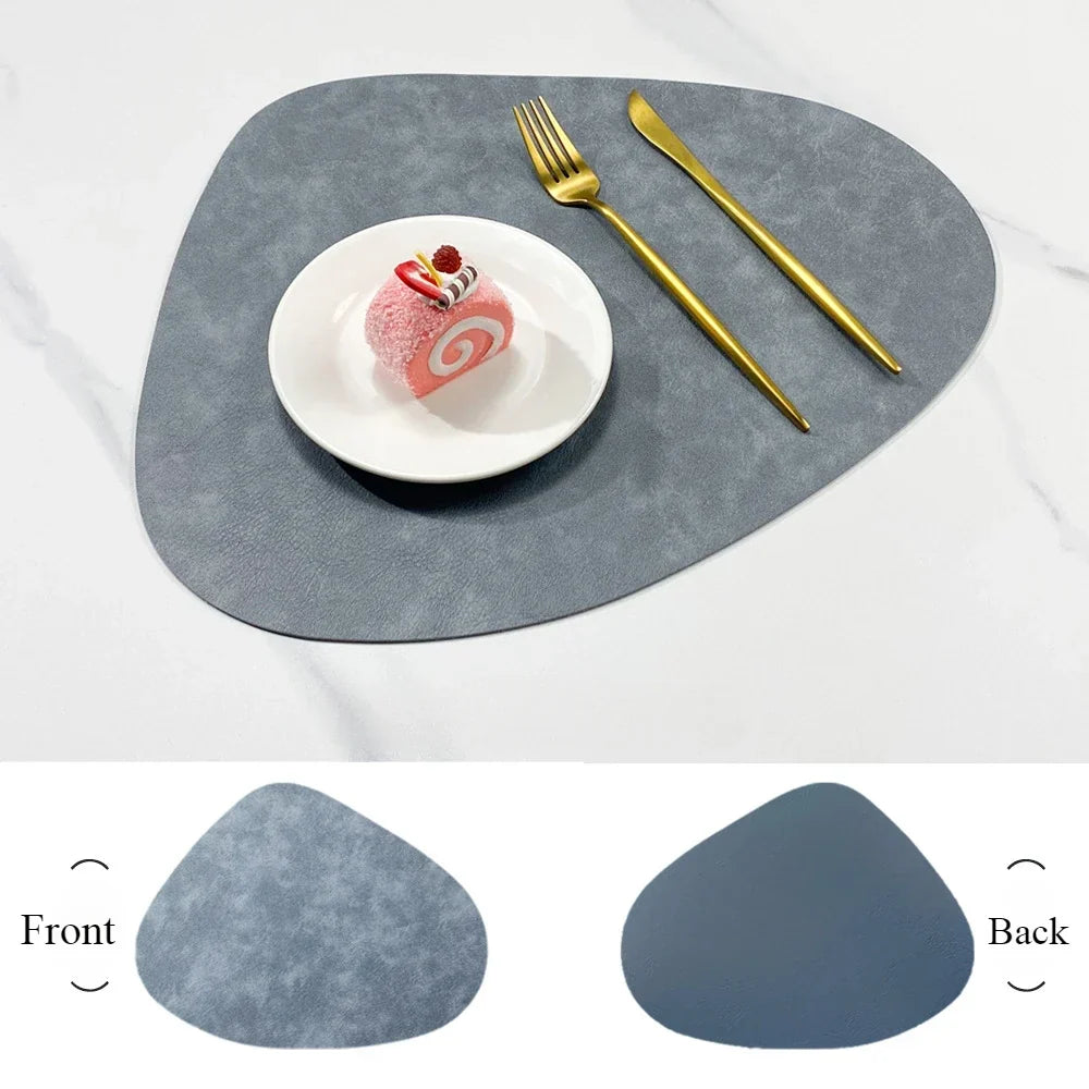 NordicDrop | Double-Sided Faux Leather Placemats | Non-Slip & Heat Resistant