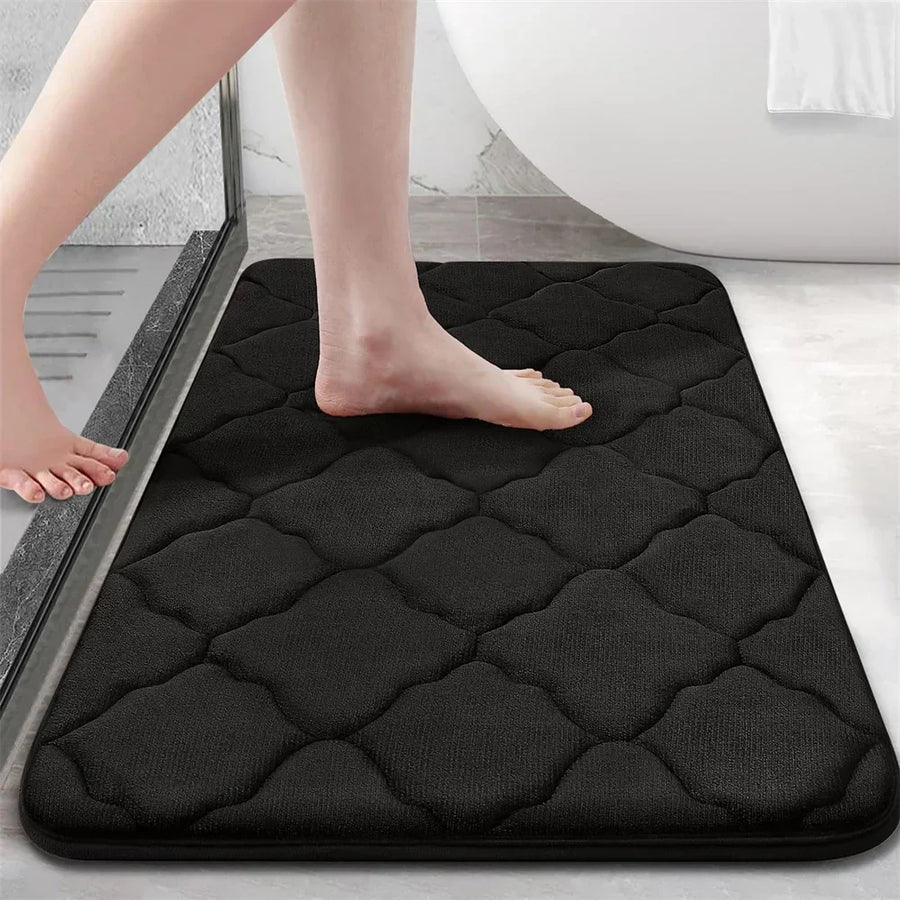 Memory Foam Bath Mat Non-Slip Absorbent Plush Microfiber Bathroom Rug