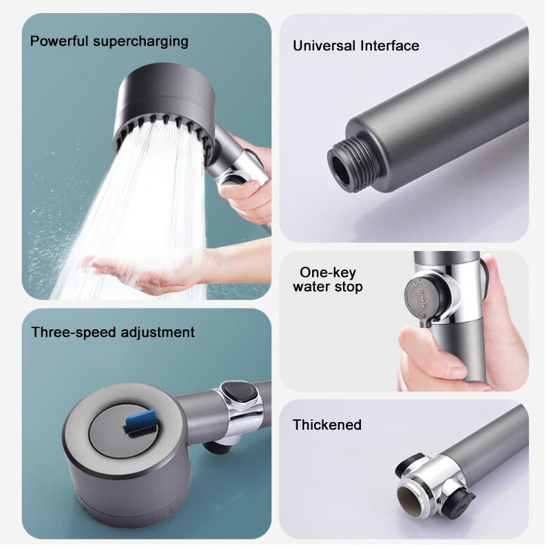 Turbo Boost Shower Head with 9‑Layer Filtration System