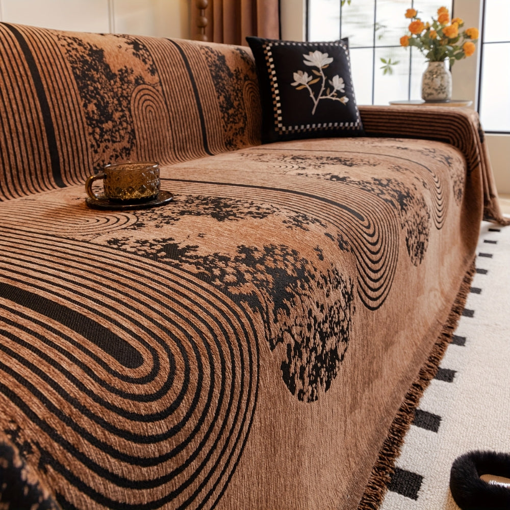 Mosaic Lines Pattern Couch Cover