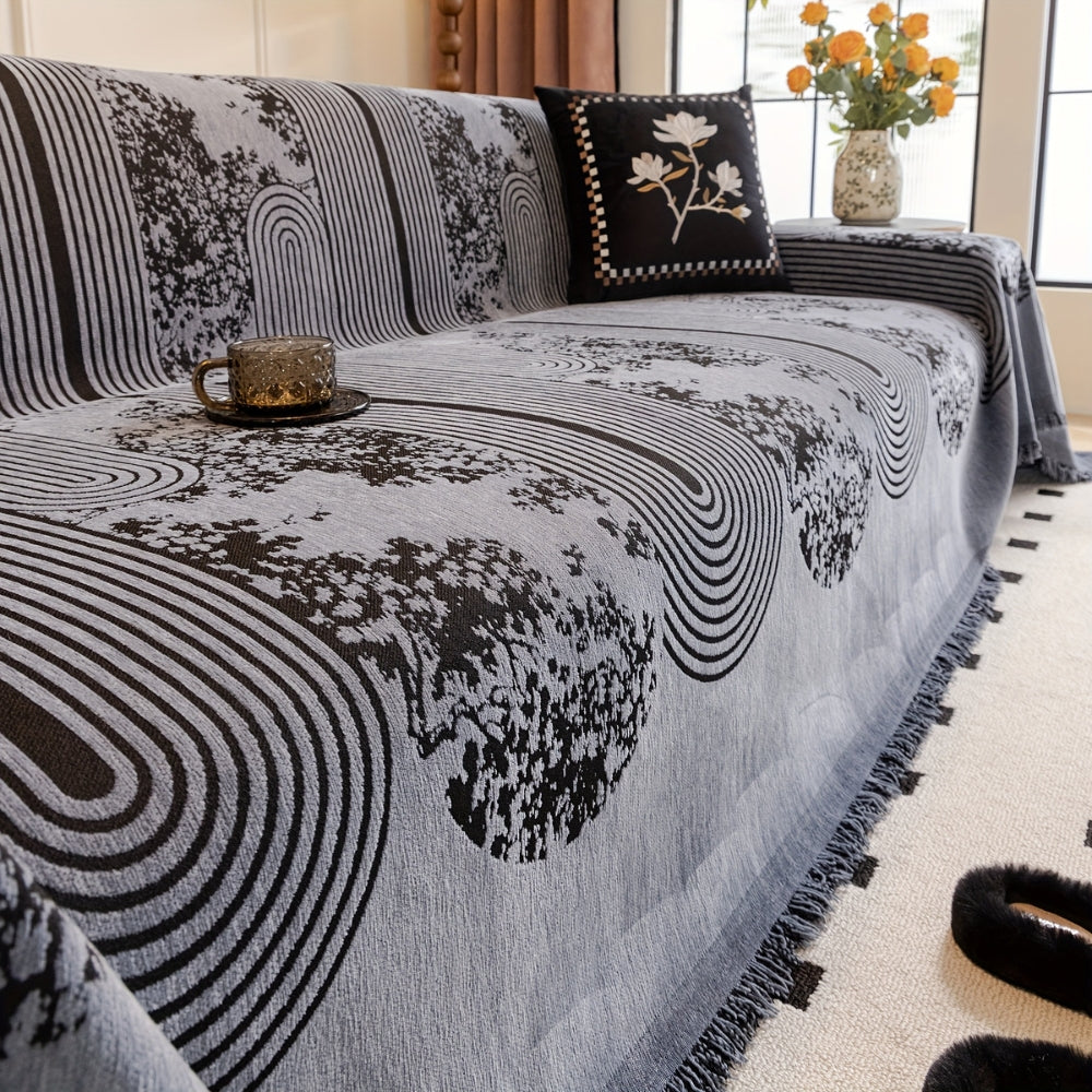 Mosaic Lines Pattern Couch Cover
