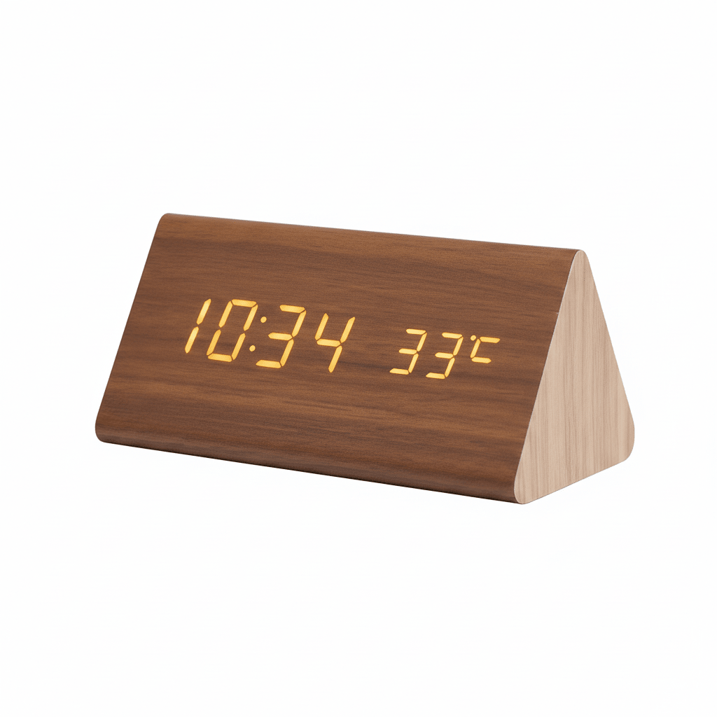 Timbrix - Voice-Activated Triangular LED Desk Clock