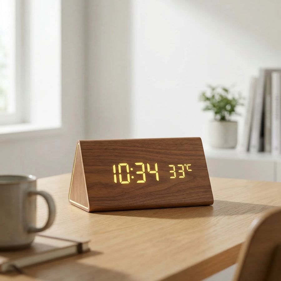 Timbrix - Voice-Activated Triangular LED Desk Clock