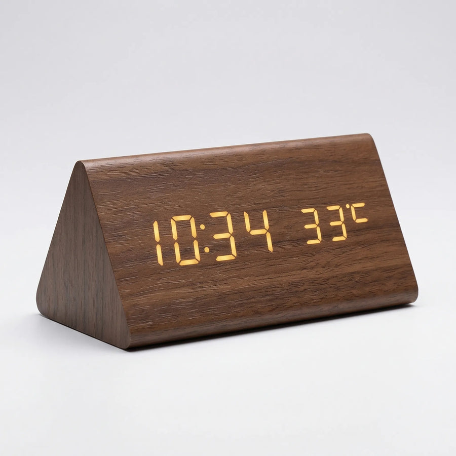 Timbrix - Voice-Activated Triangular LED Desk Clock
