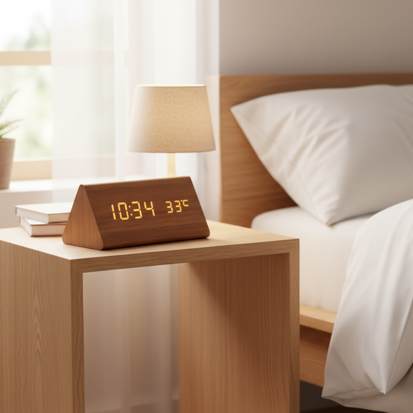 Timbrix - Voice-Activated Triangular LED Desk Clock