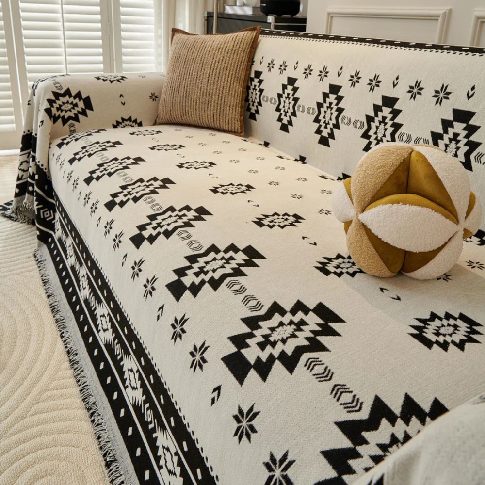 Tribal Harmony Reversible Couch Cover