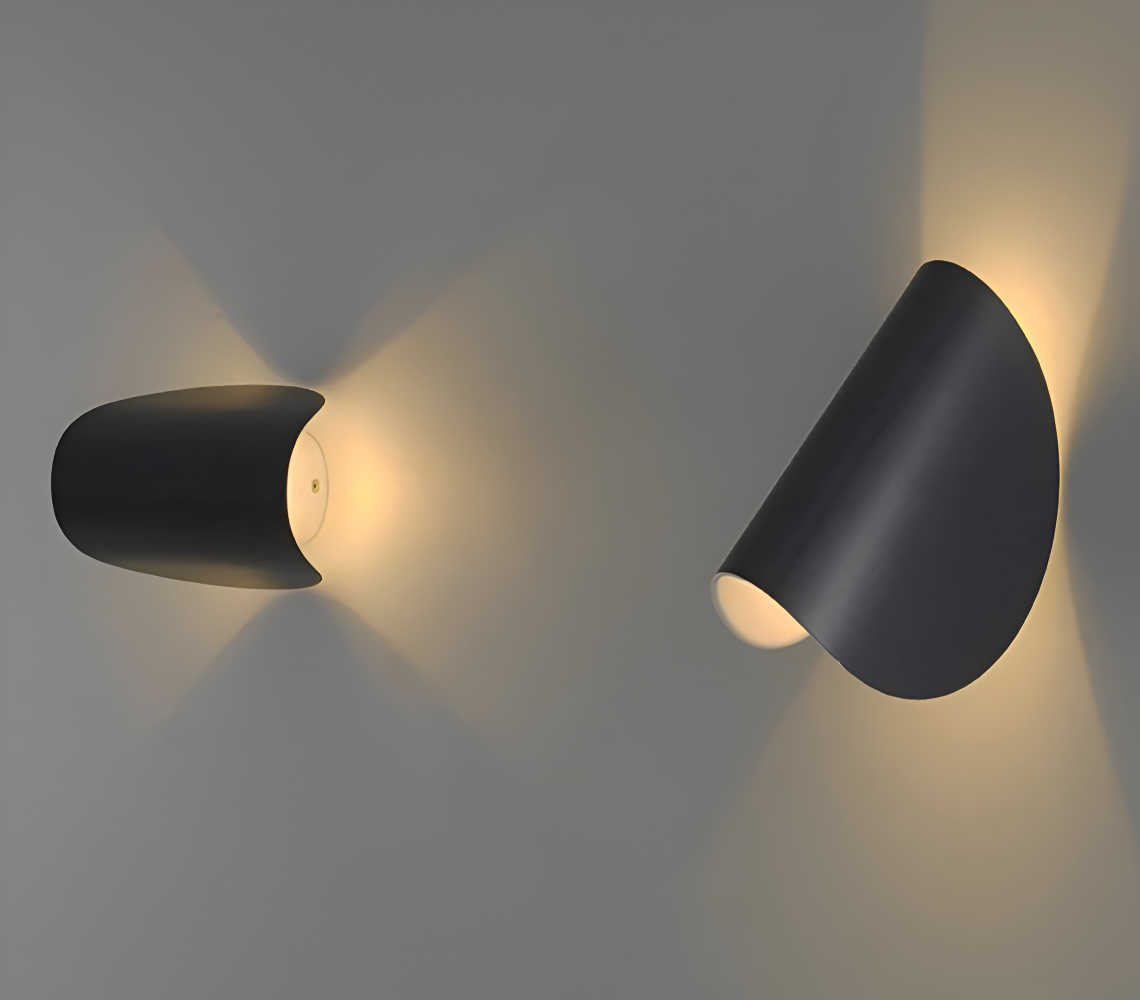 Modern Rotatable Curved Metal Wall Lamp