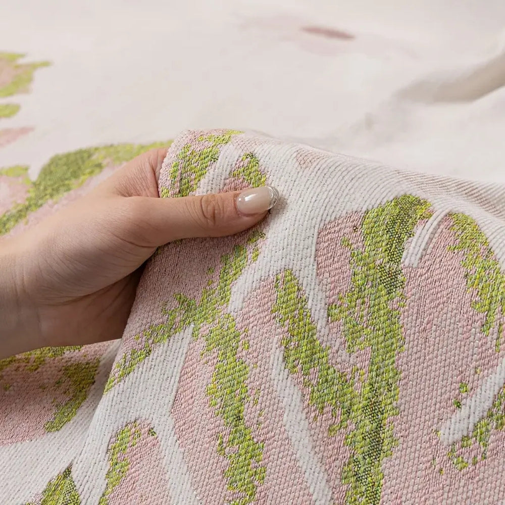 Verdure Leaf Pattern Chenille Couch Cover