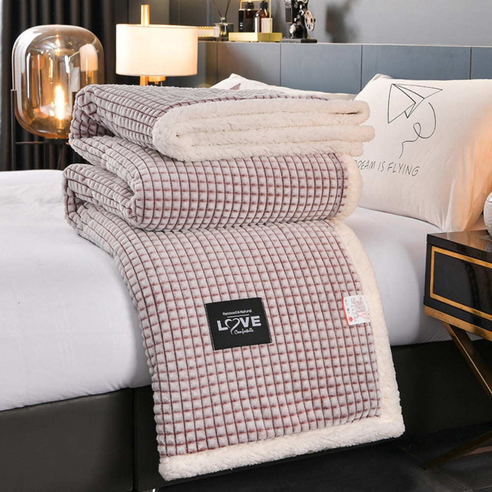 Warm Waffle Sherpa Blanket