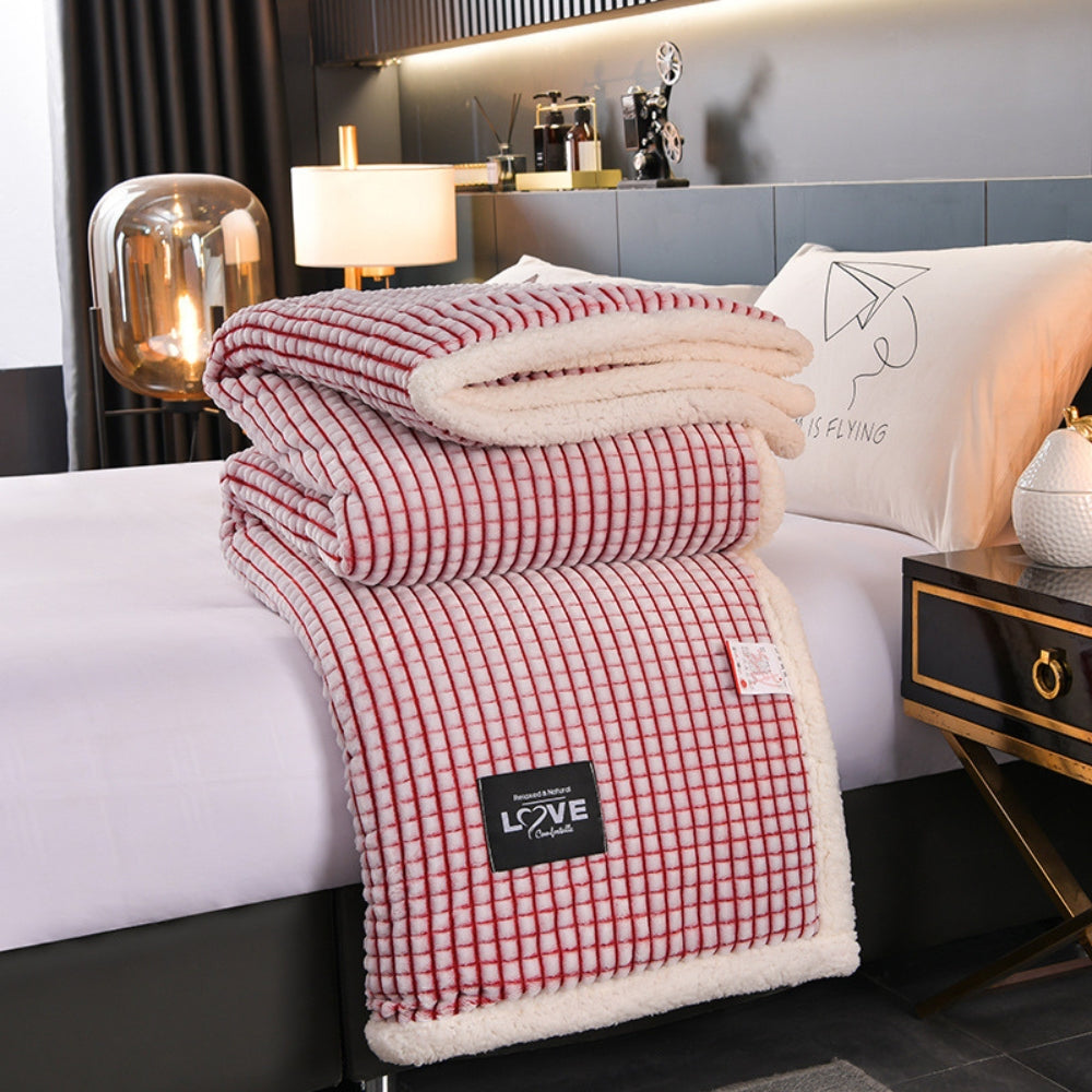 Warm Waffle Sherpa Blanket