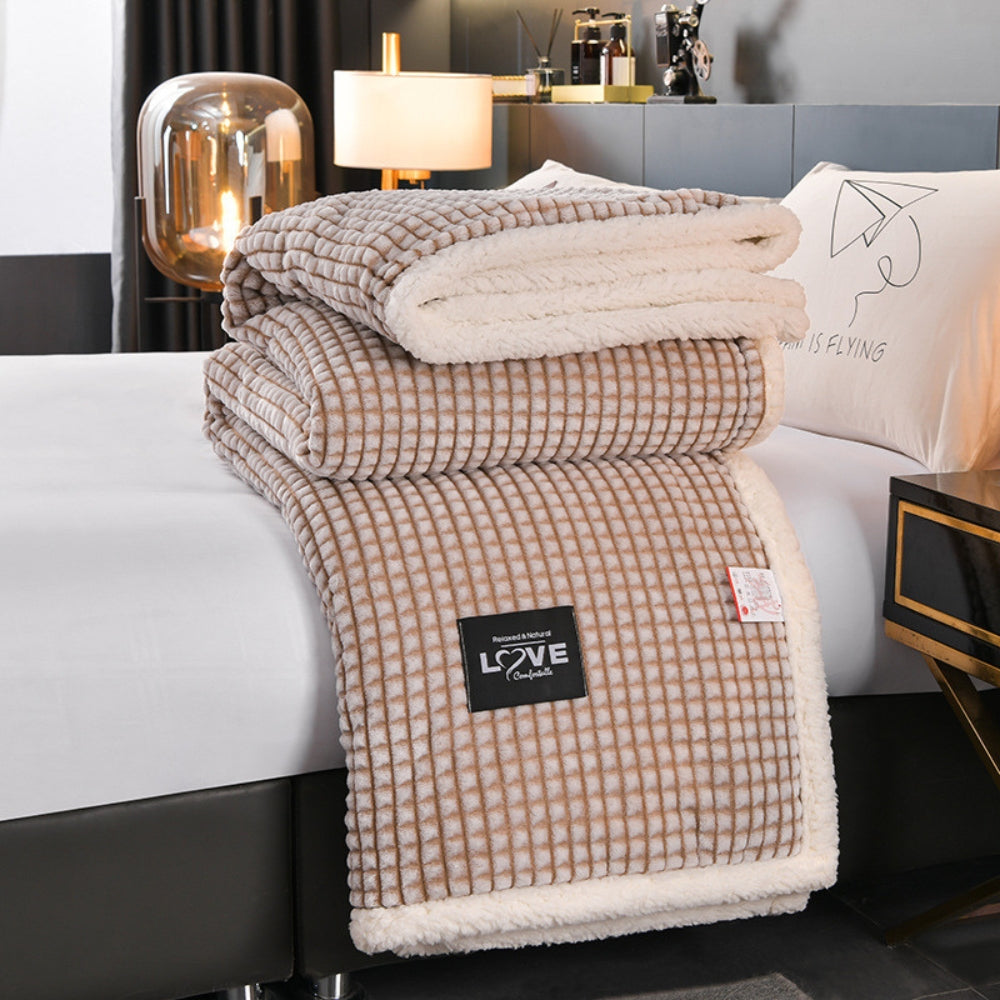 Warm Waffle Sherpa Blanket