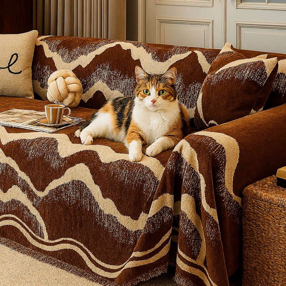 Wavescape Chenille Couch Cover