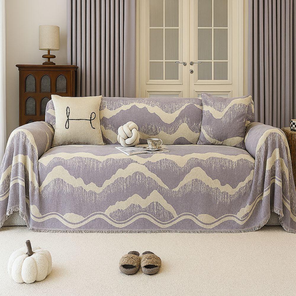 Wavescape Chenille Couch Cover