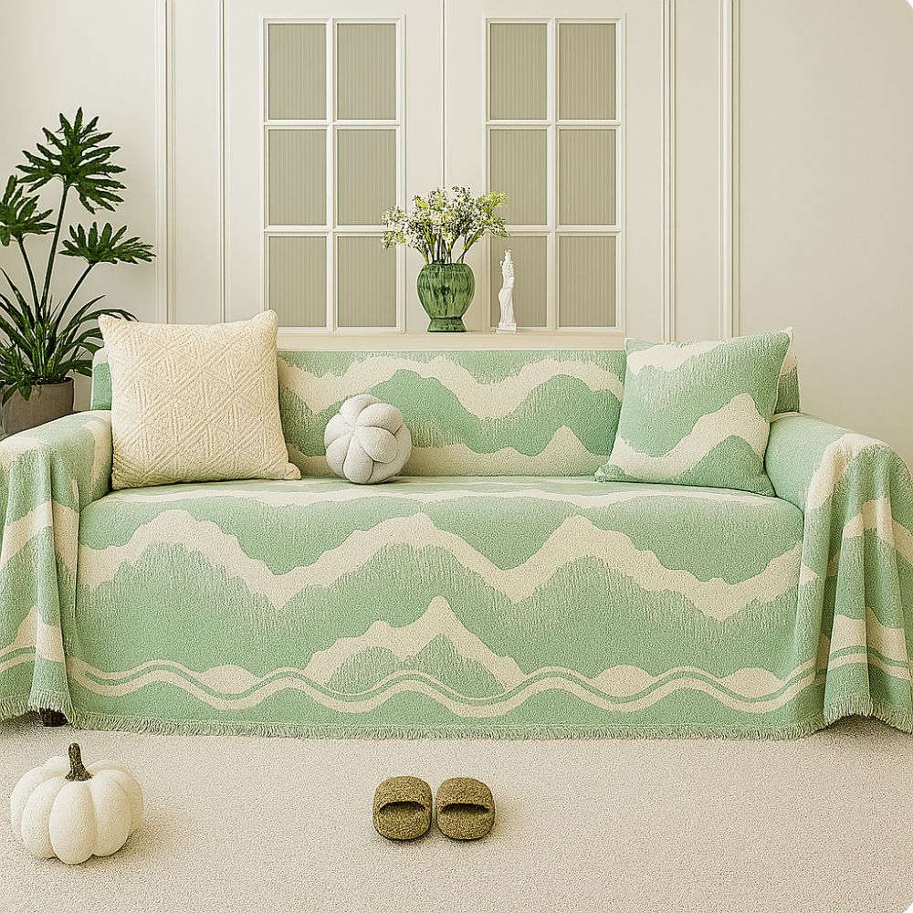 Wavescape Chenille Couch Cover
