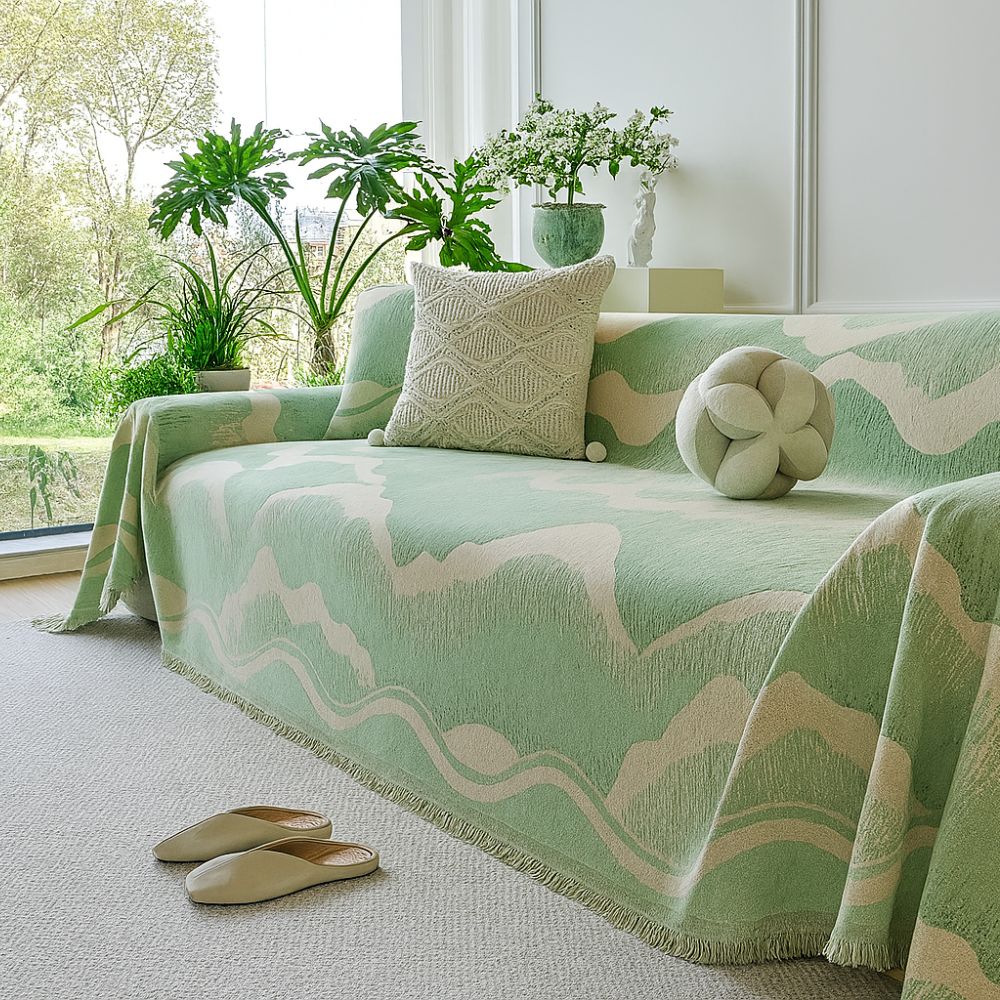 Wavescape Chenille Couch Cover