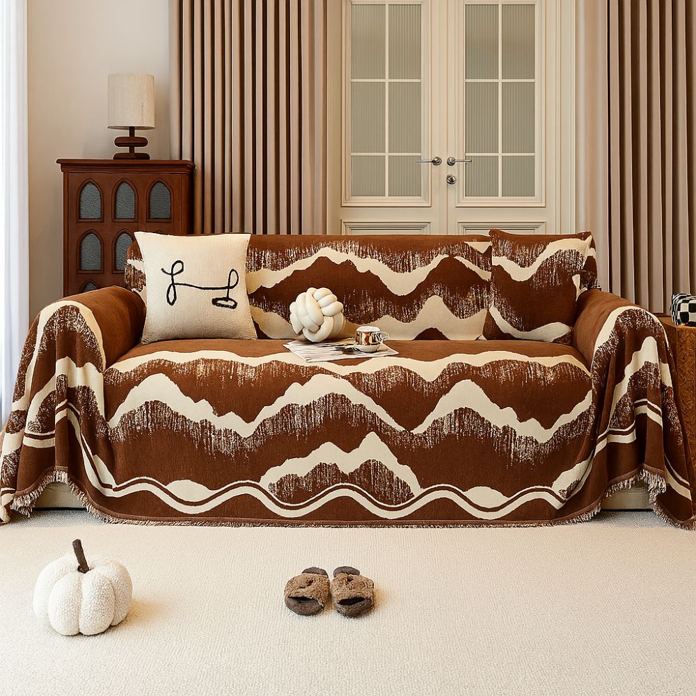 Wavescape Chenille Couch Cover