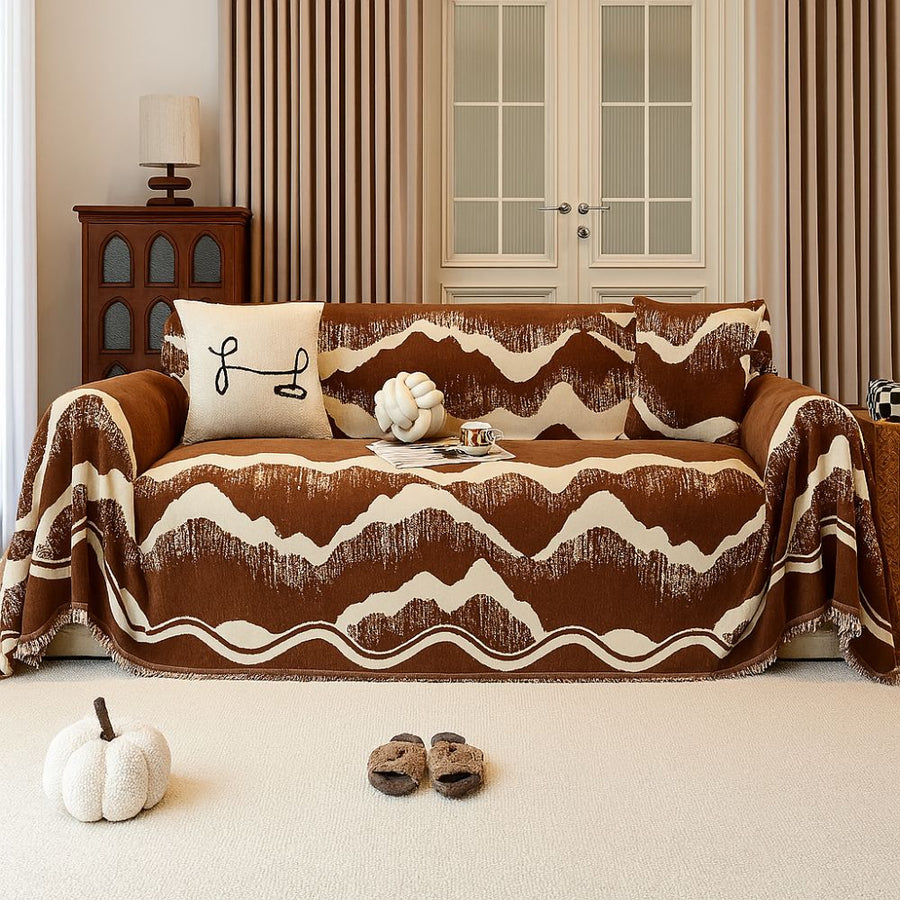 Wavescape Chenille Couch Cover