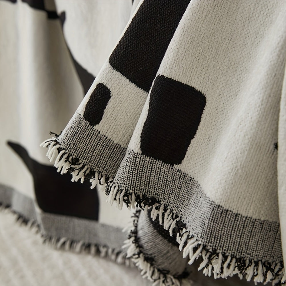 Wavy Stripe Boho Couch Cover