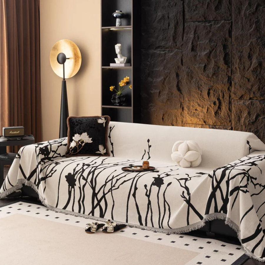 Twilight Branches Chenille Couch Cover
