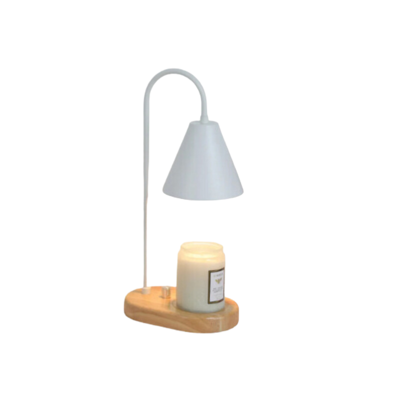 Dimmable Candle Wax Warmer Table Lamp With Metal Shade