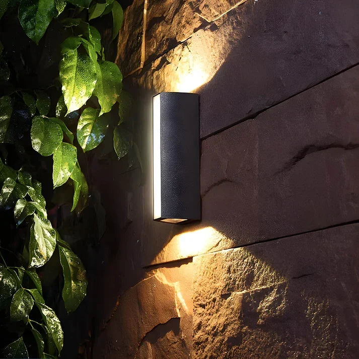 Modern Dual-Beam Outdoor Wall Light for Exterior Pathways