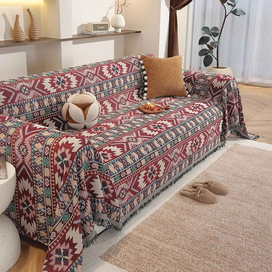 Zarela Boho Chenille Couch Cover