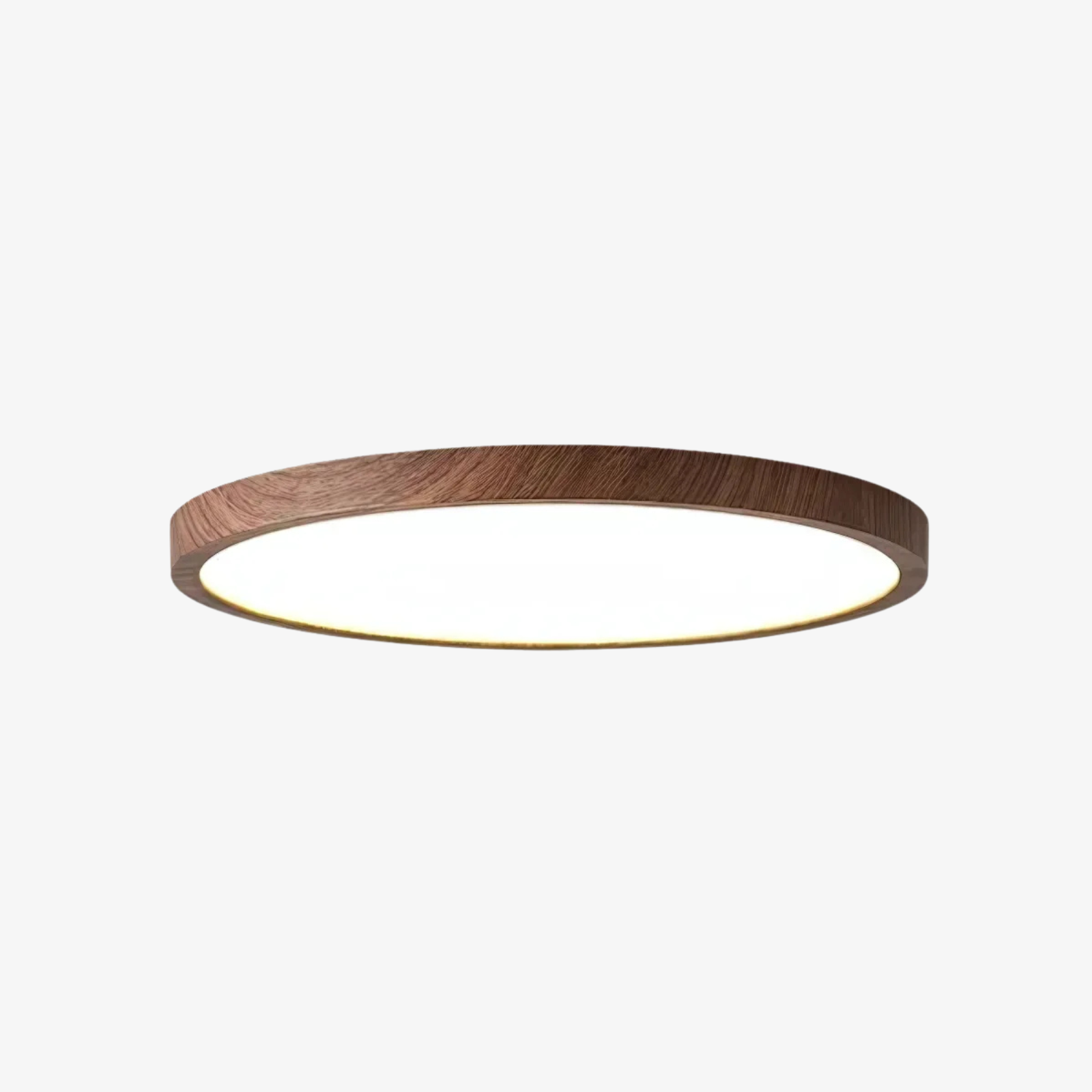 Minimalist Slim Japandi Flat LED Ceiling Light with Wooden Frame