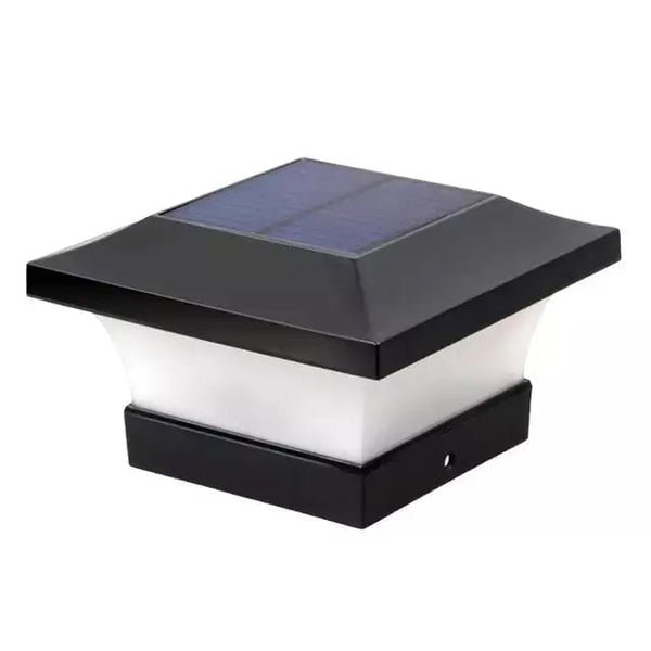 Solar Outdoor Wall Light With Square Black Housing