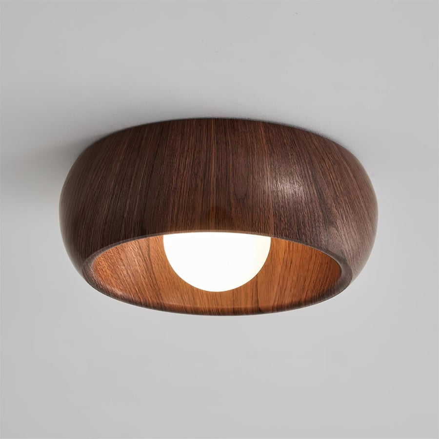 Modern Ceiling Light Wood Flush Mount Minimalist LED Fixture