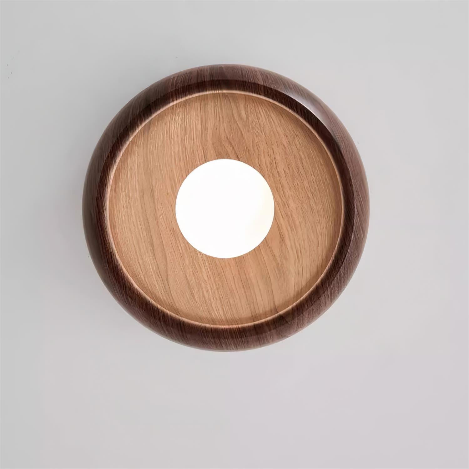 Modern Ceiling Light Wood Flush Mount Minimalist LED Fixture