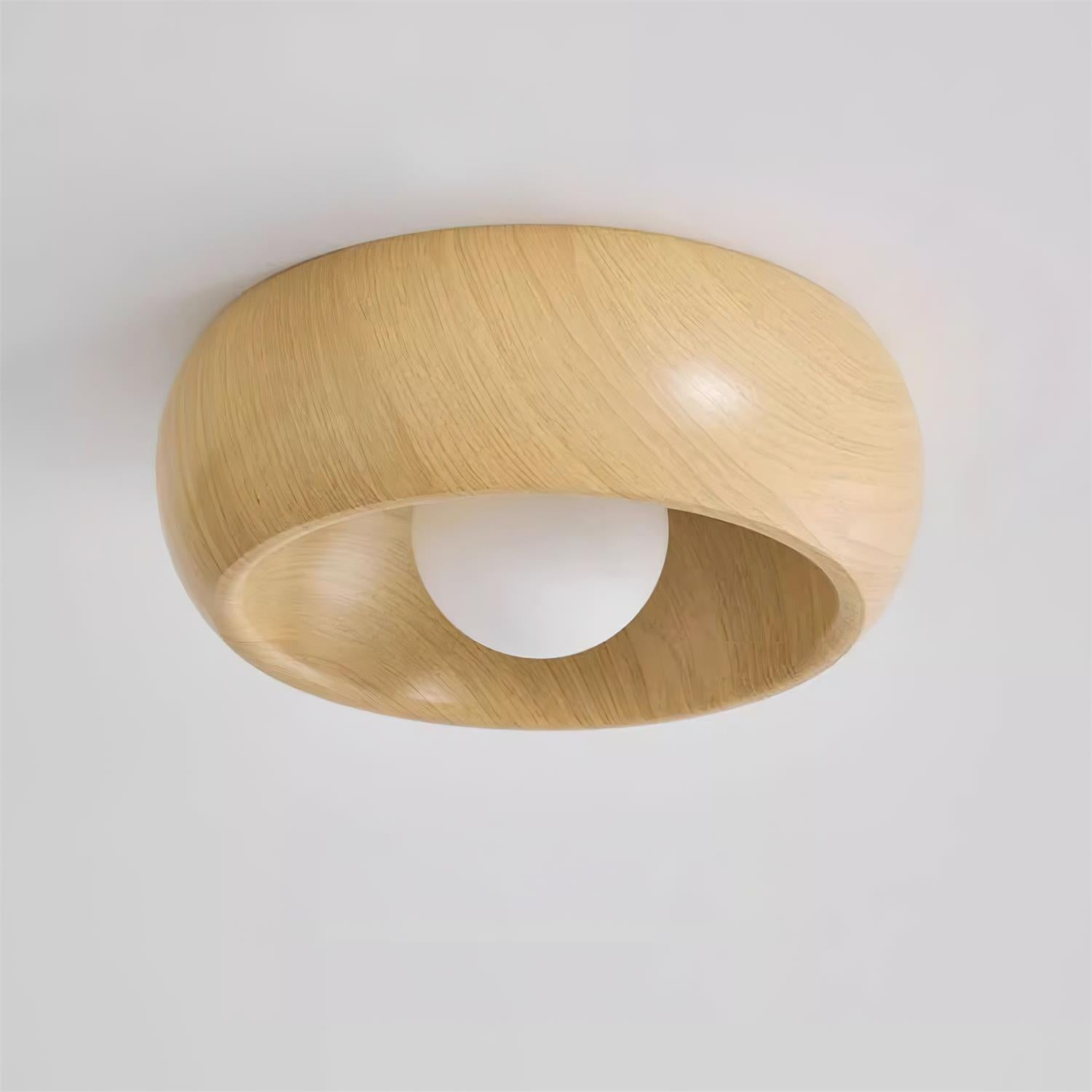 Modern Ceiling Light Wood Flush Mount Minimalist LED Fixture